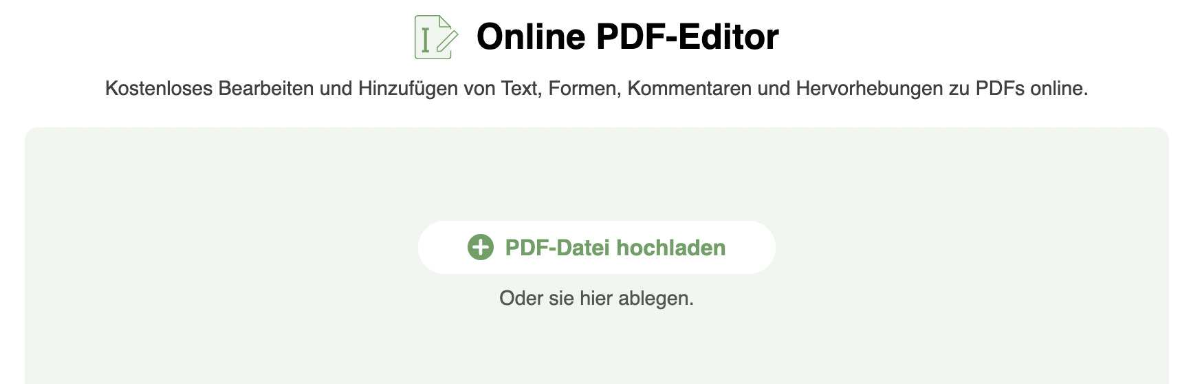 PDFgear Online PDF-Editor öffnen