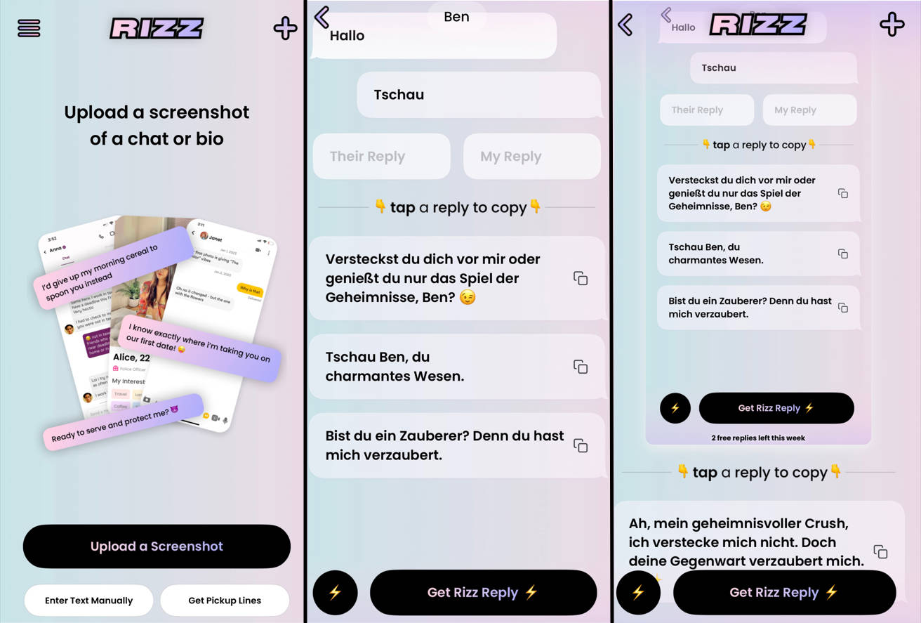 Rizz AI App für iOS