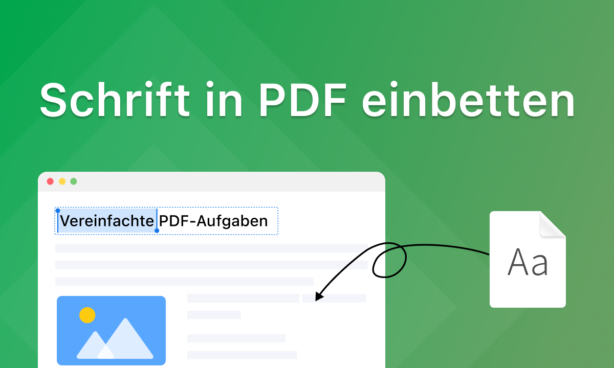 einbetten von schriften in pdf