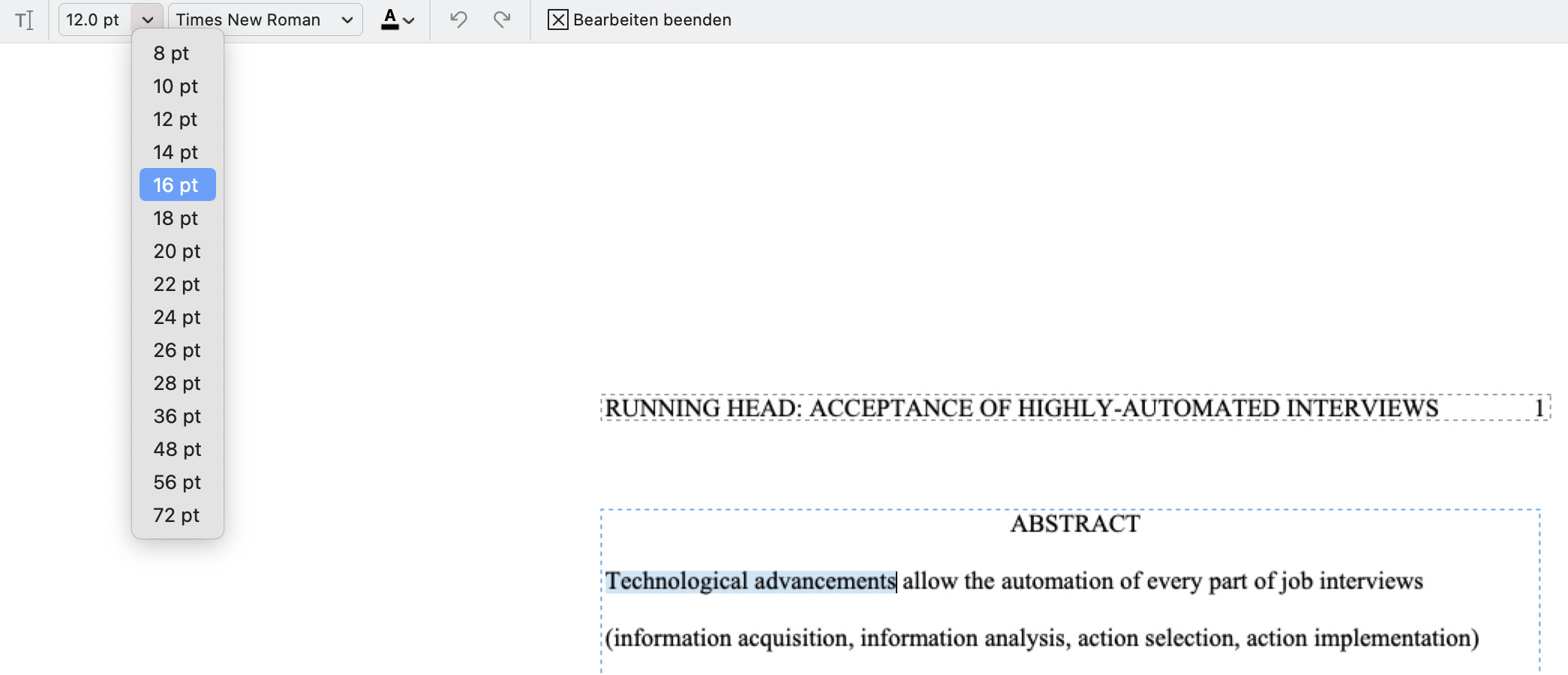 pdf schriftgröße ändern