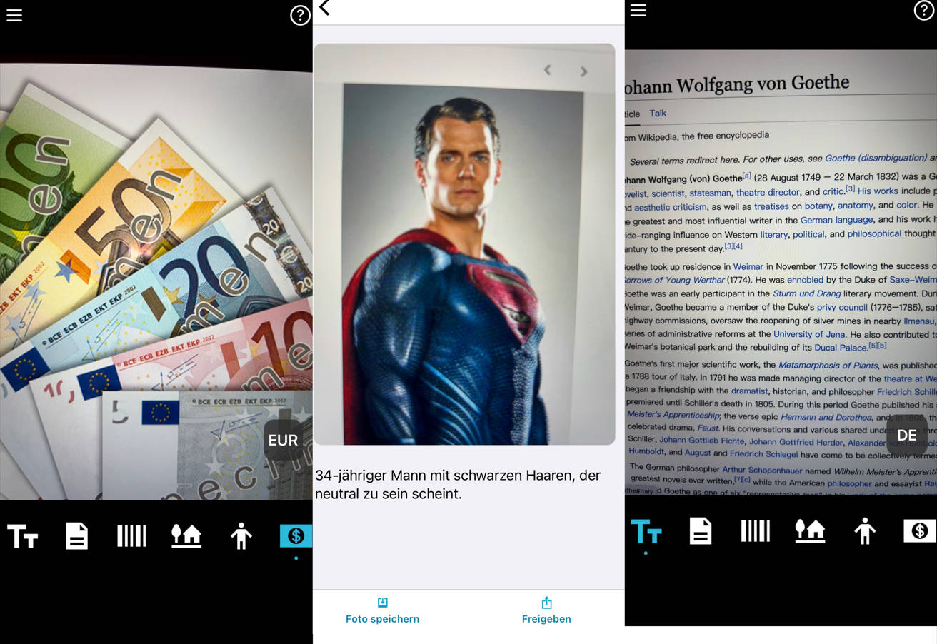 Seeing AI App für iOS