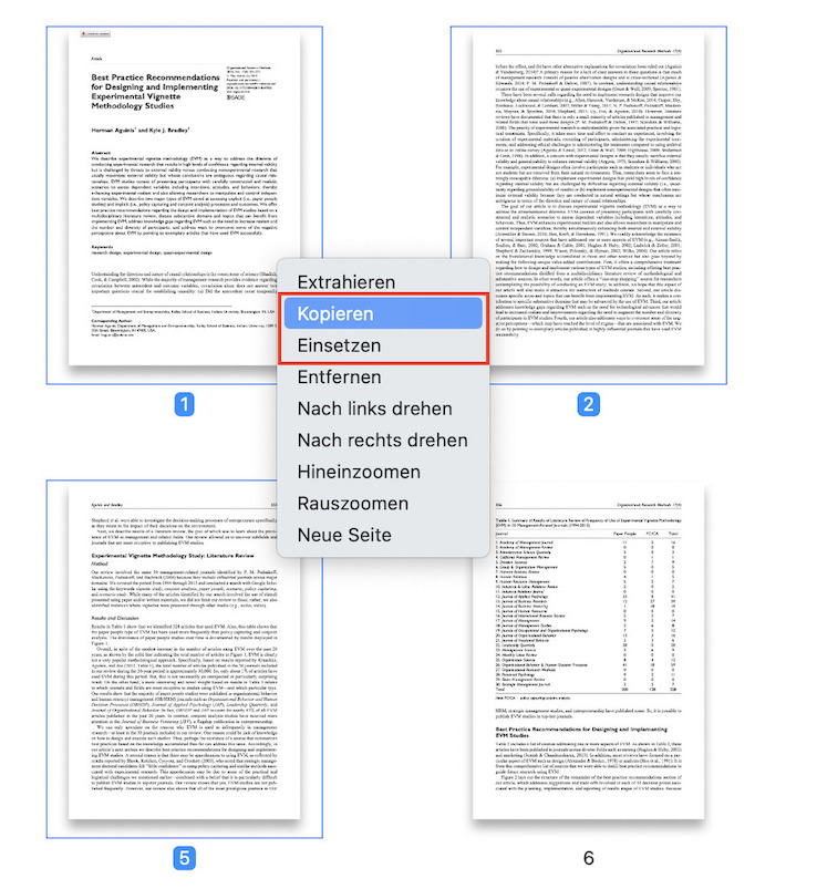 Seiten schnell kopieren