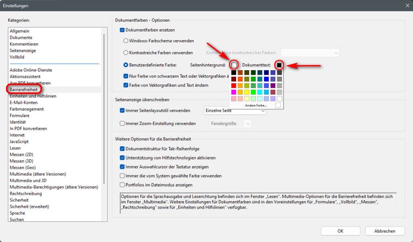 Hintergrundfarbe vom PDF ändern