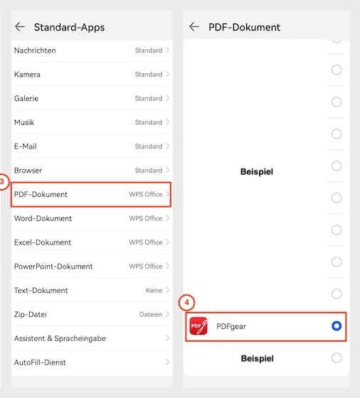 Standard-PDF-Viewer auf Android ändern