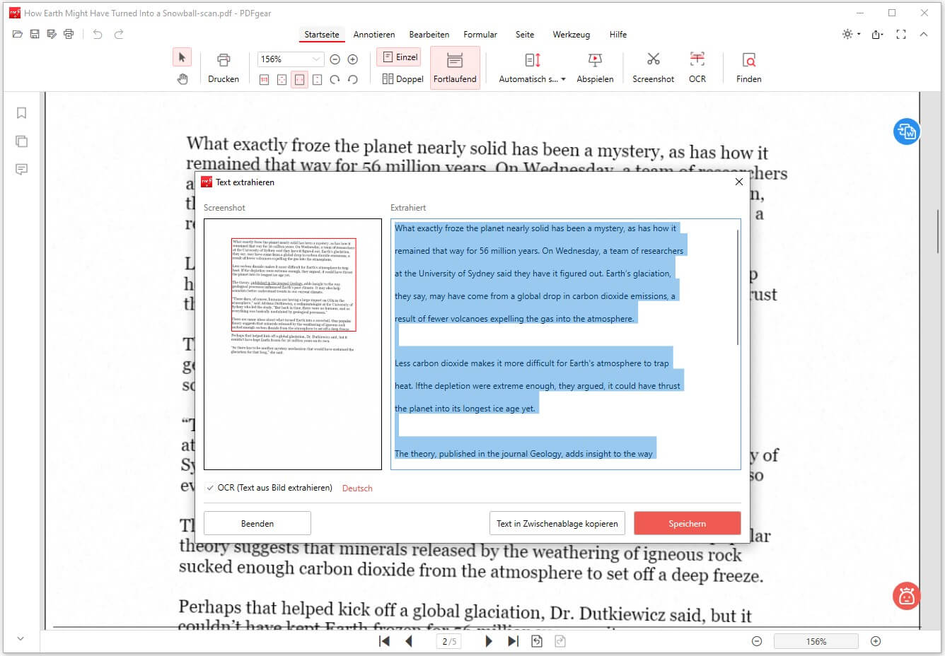 Text aus gescannter PDF mit OCR extrahieren