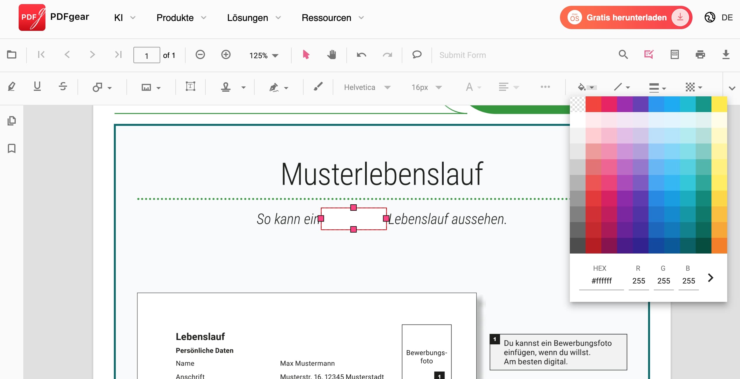 Text aus PDF ausblenden