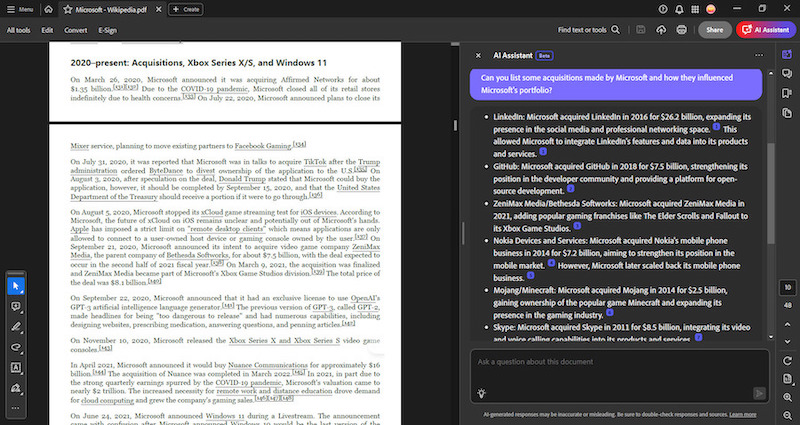 Übernahmen von Microsoft - Adobe