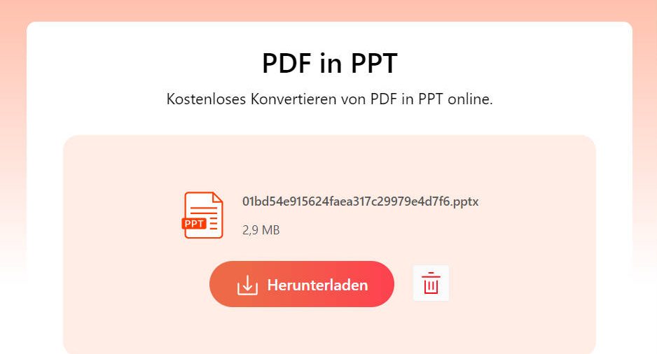 umgewandelte Datei herunterladen