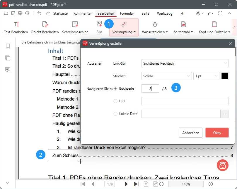 Verknüpfung erstellen