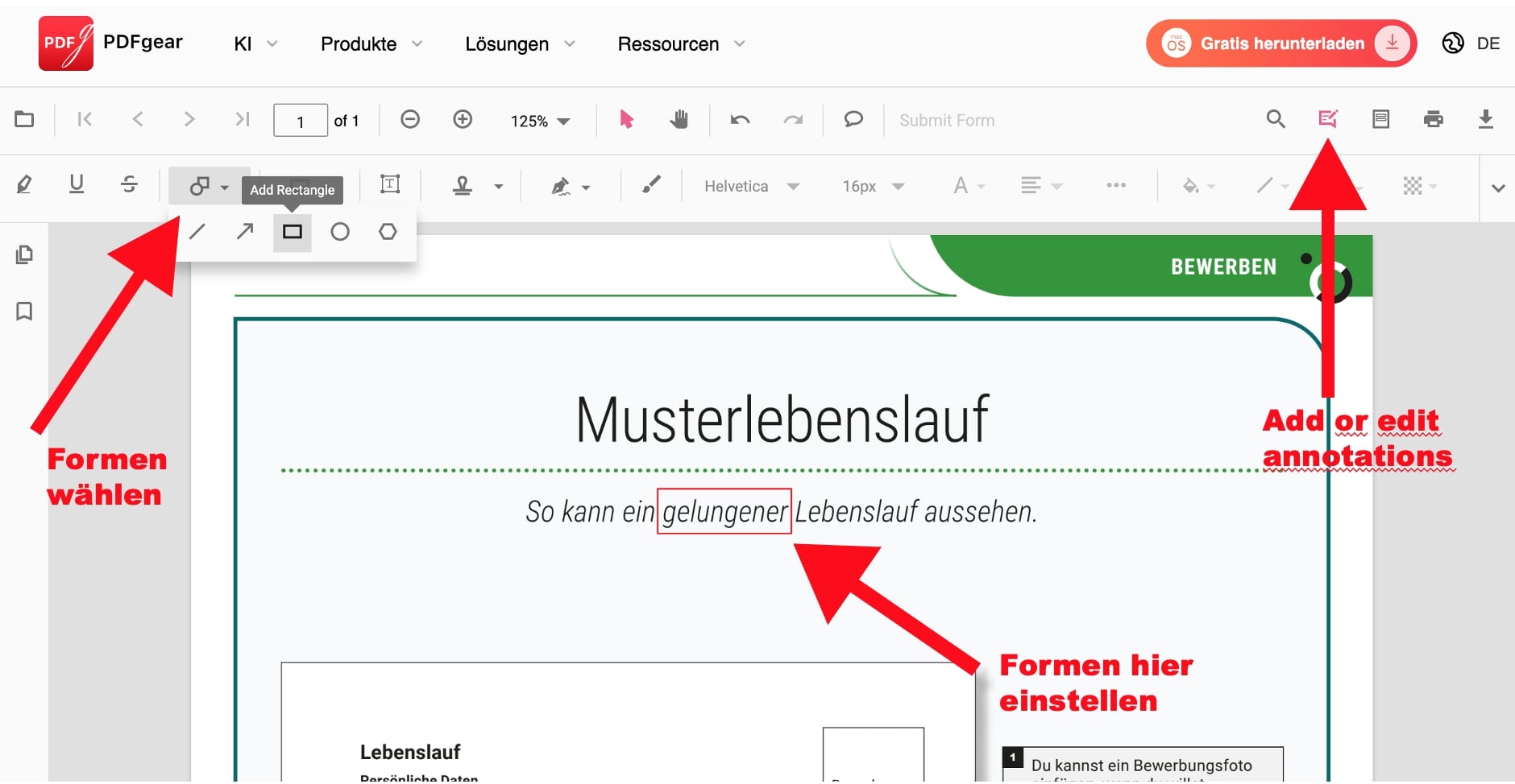 zu löschenden Text auswählen