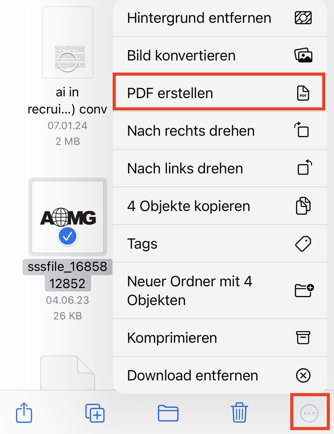 Bilder als PDF speichern