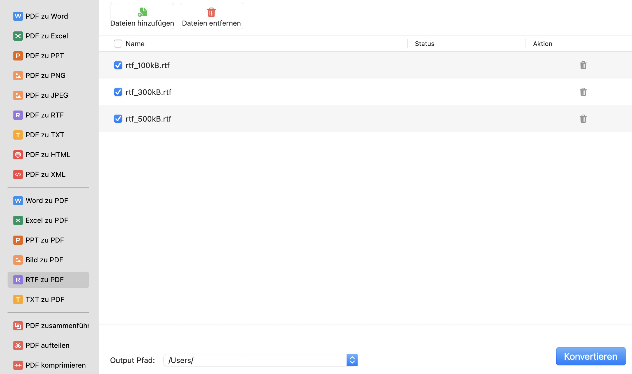 RTF-WordPad-Dateien in PDF umwandeln