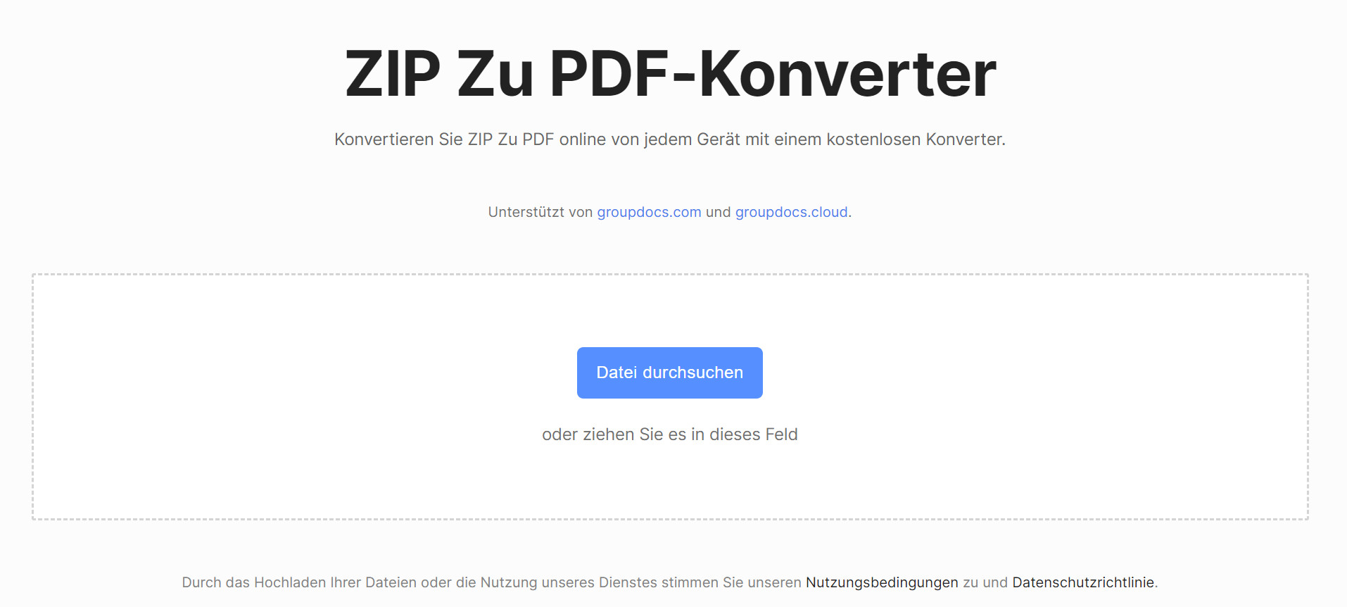 ZIP in PDF mit Groupdocs umwandeln