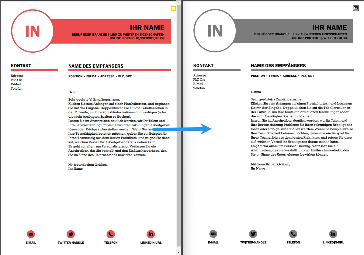 Farbige PDF und schwarzweiße PDF