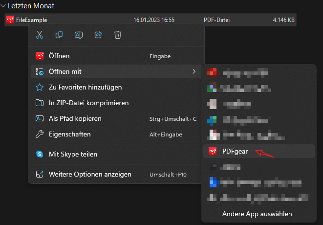 pdf mit pdfgear öffnen