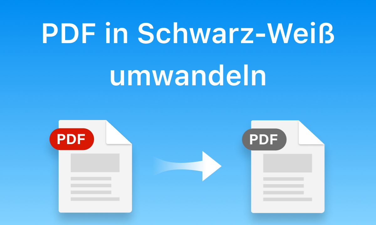 eine farbige PDF-Datei in schwarz-weiß konvertieren