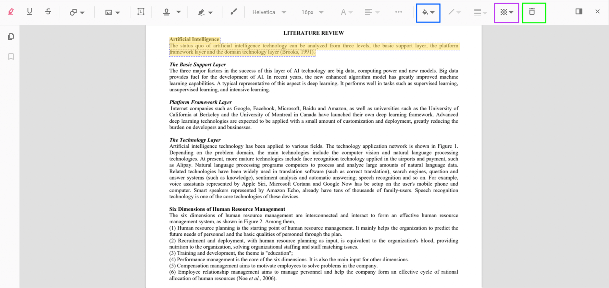 Vielfältige Markierungsoptionen