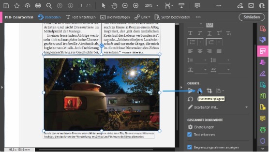 Bild in PDF mit Adobe Acrobat Pro spiegeln