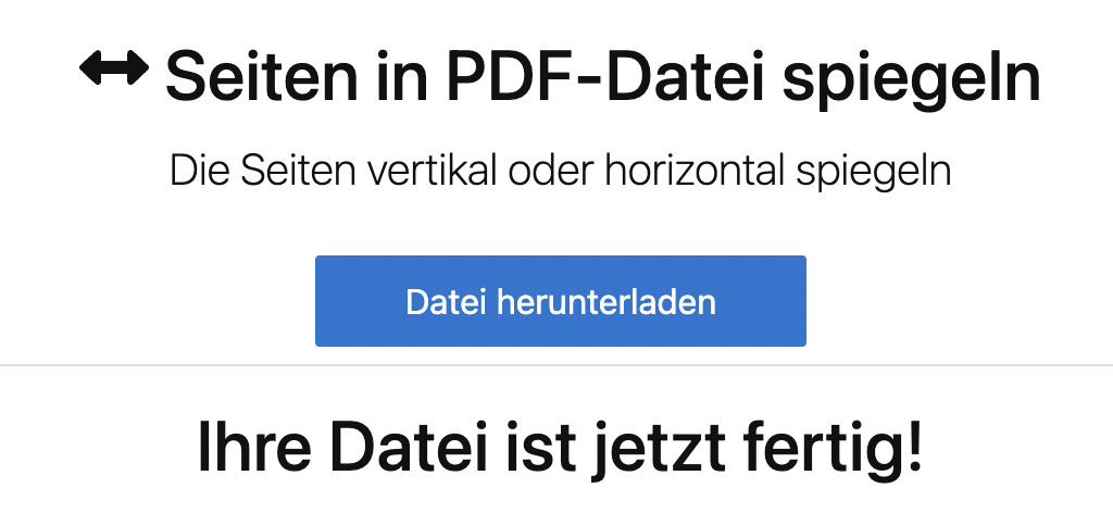 Gespiegelte PDF-Datei herunterladen