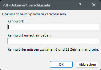 pdf kennwort festlegen