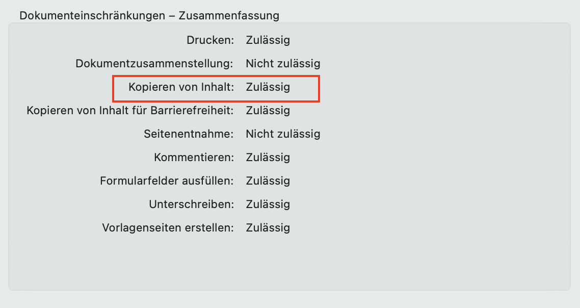 Kopier- und Schreibschutz aus PDF entfernt