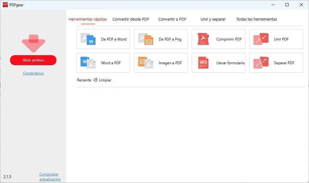 Abrir Archivo PDF en PDFgear