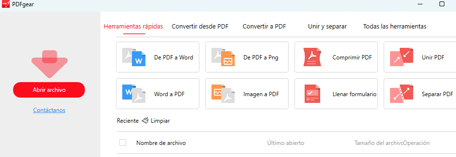Abrir Archivo PDF en PDFgear