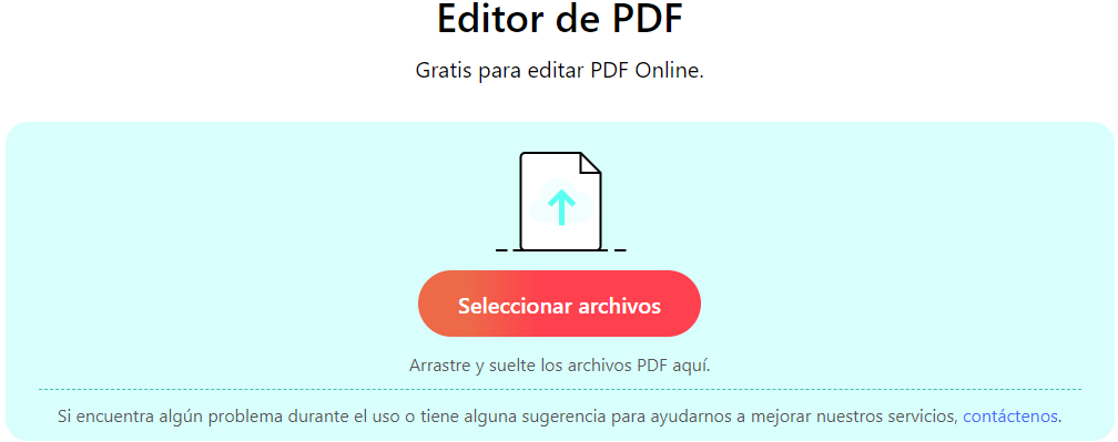 Abrir un PDF en el Editor en Línea