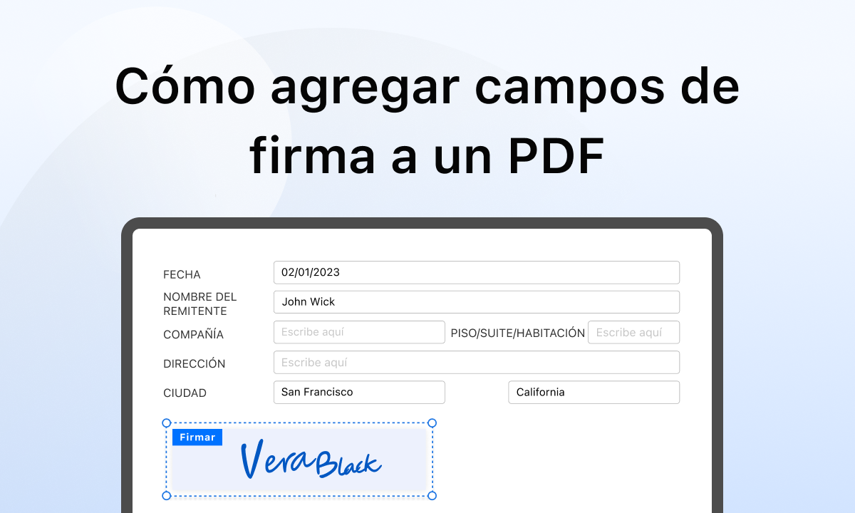 Cómo agregar campos de firma a un PDF