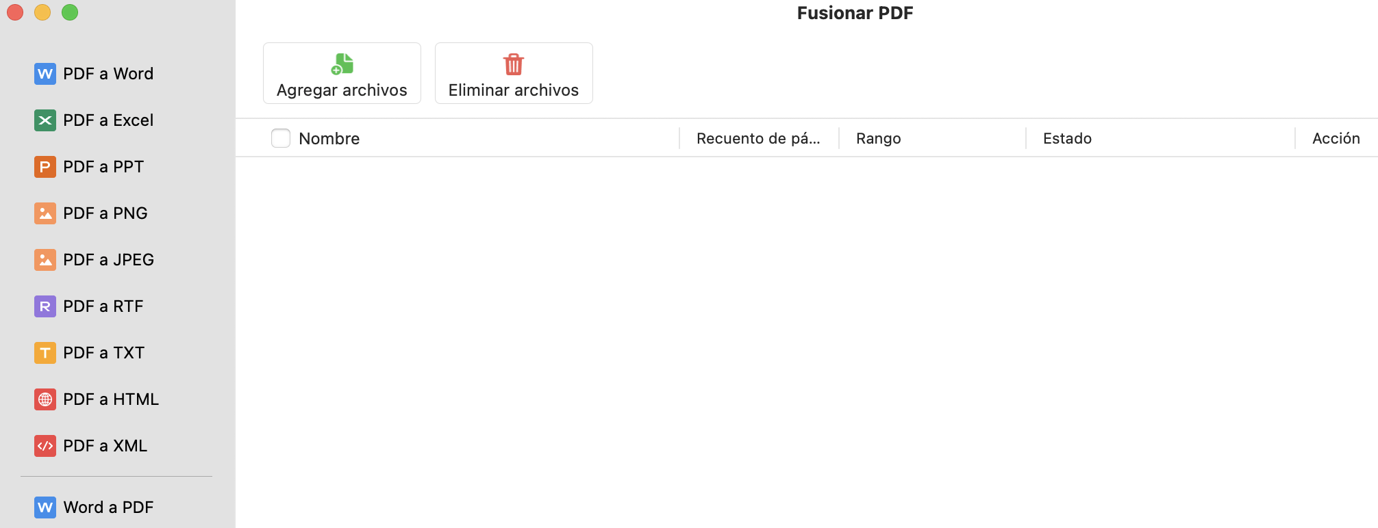 Haz Clic en Añadir Archivos