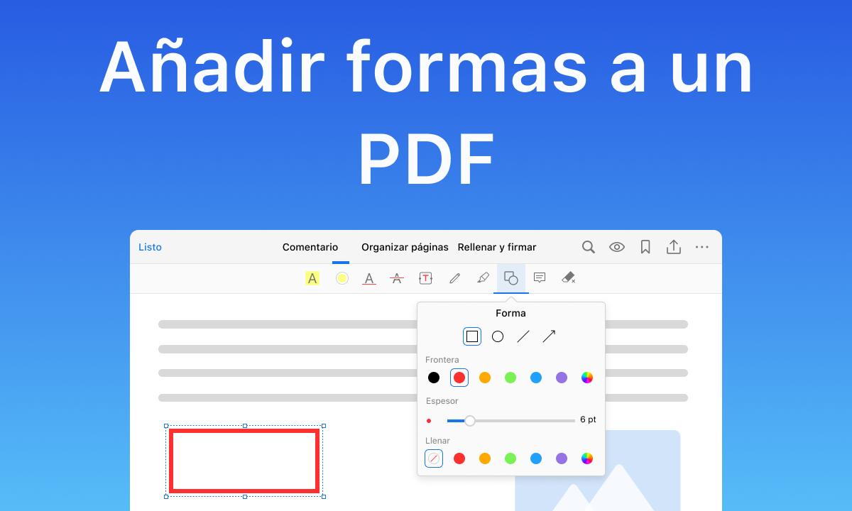 Añadir formas a un PDF 