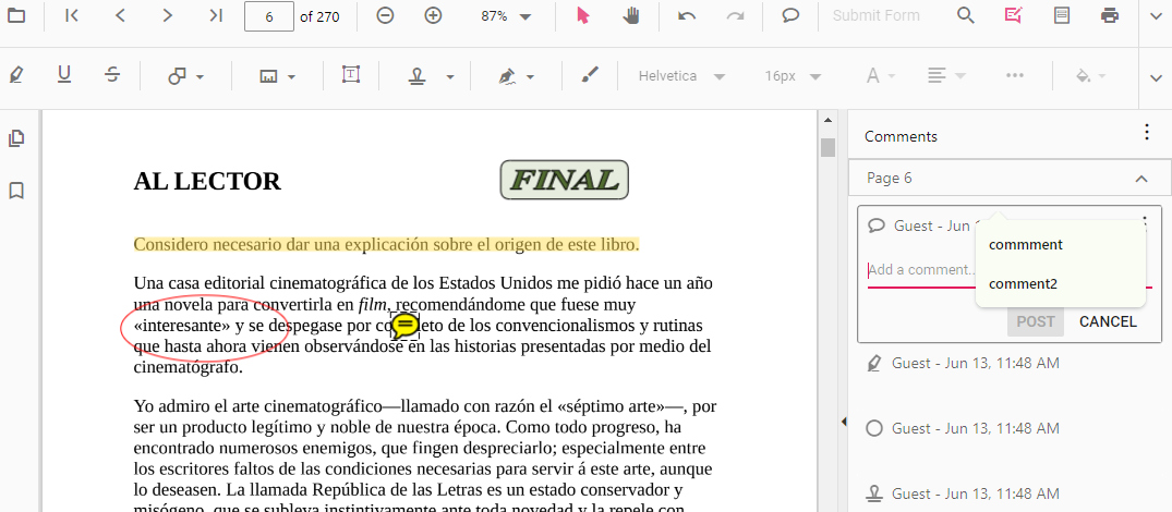 Marcar PDF en PDFgear