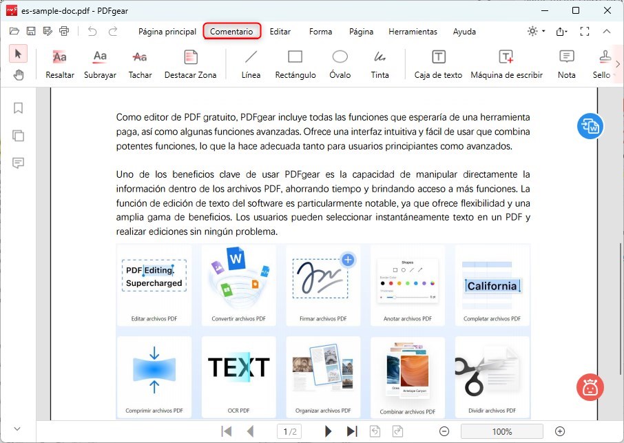 Anotador de PDF PDFgear