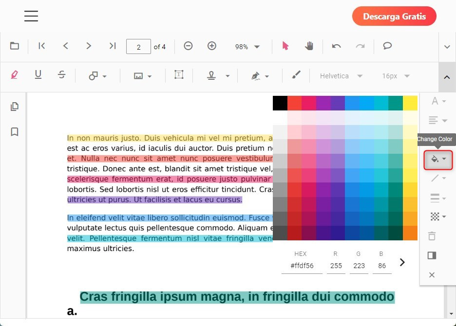 Cambiar el Color del Resaltado