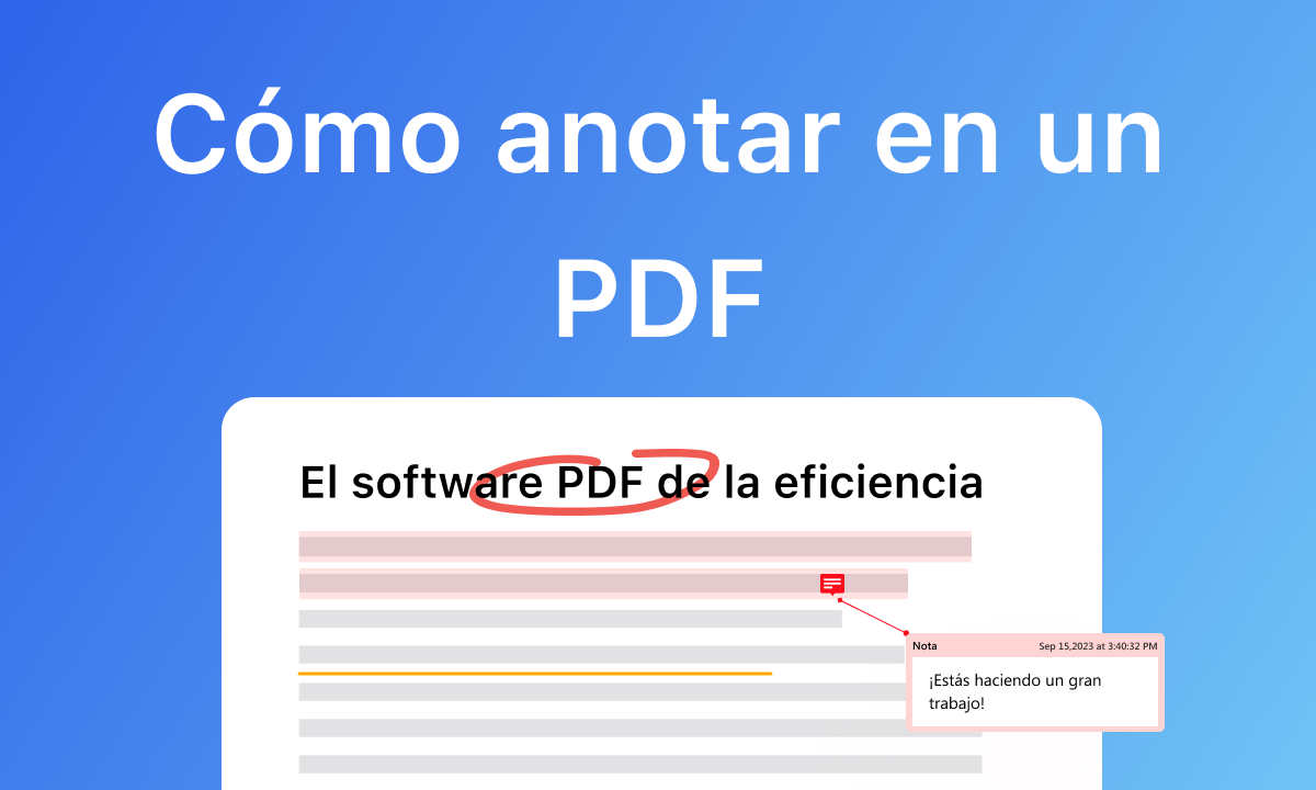 Cómo anotar un PDF en computadora y móvil