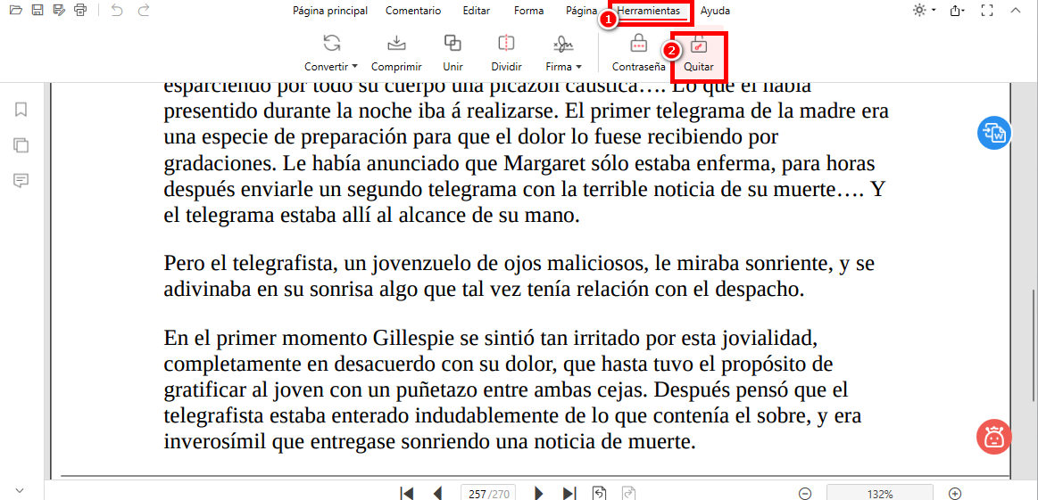 Eliminar la Contraseña del PDF