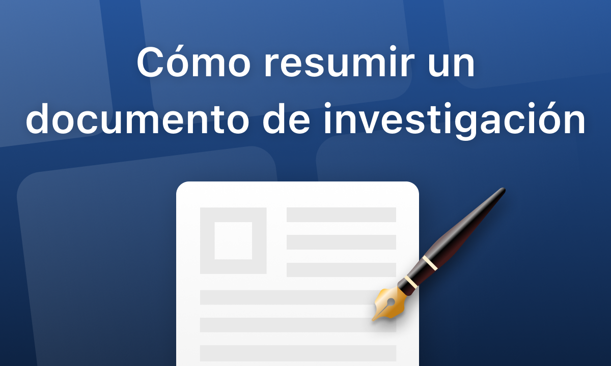 Cómo resumir un documento de investigación