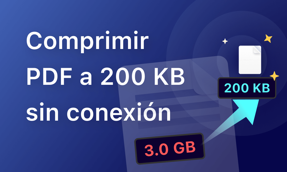 Cómo comprimir PDF a 200 KB sin conexión