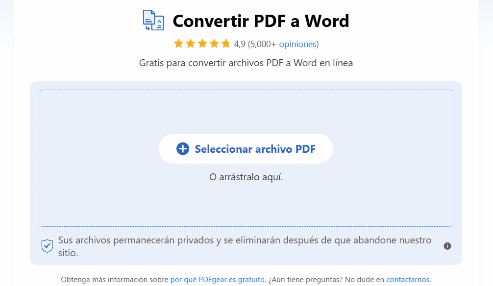 Convertir PDF a Word Online