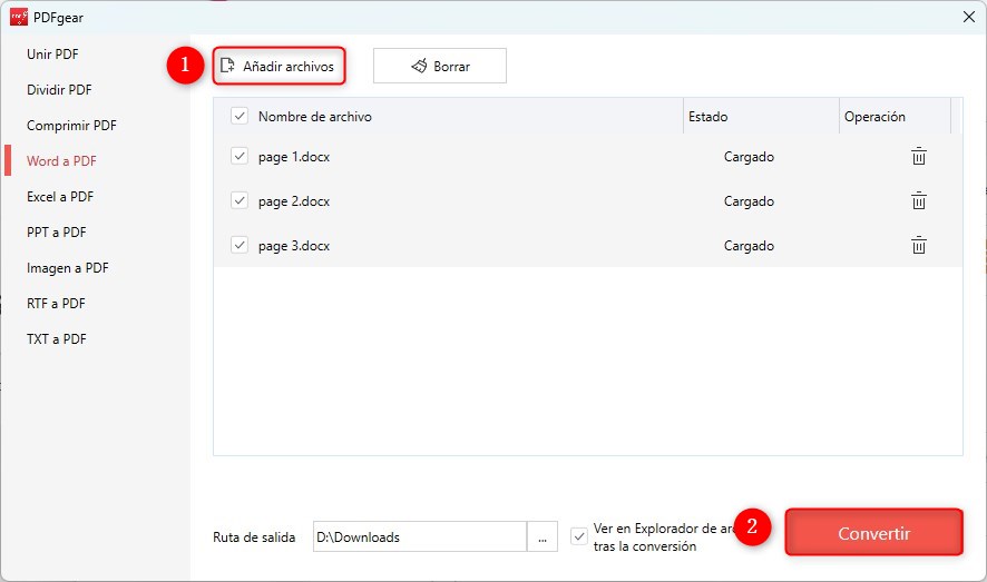 Convertir Word a PDF cambiando las fuentes