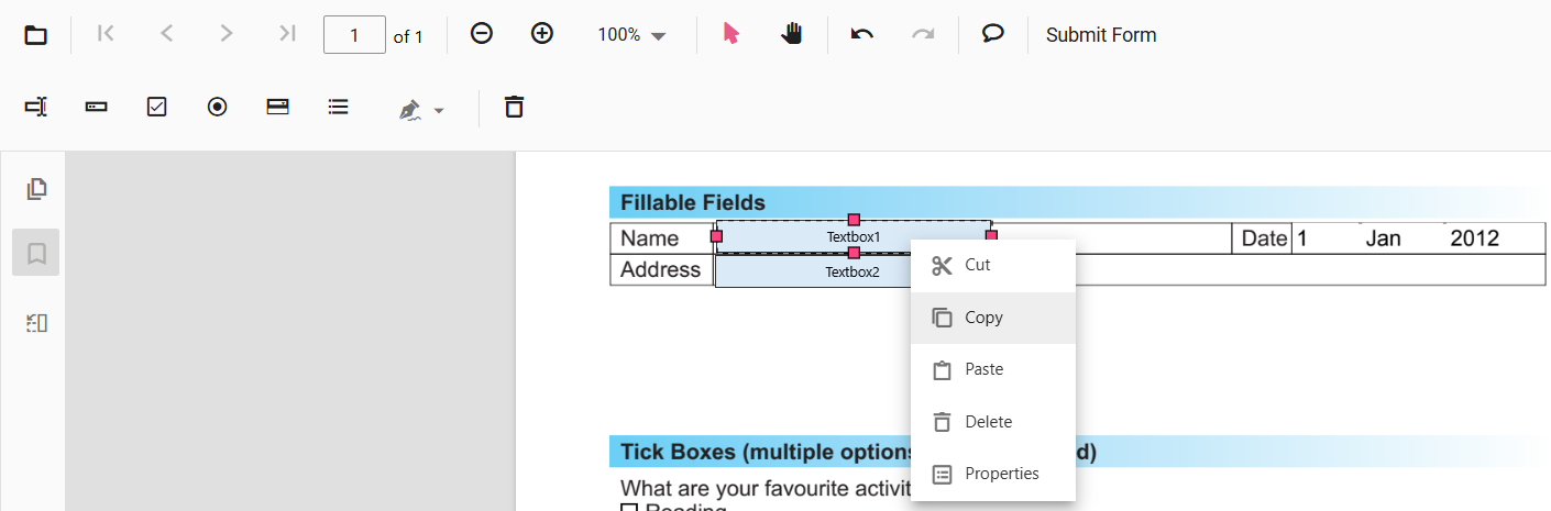 Cuadro de texto duplicado