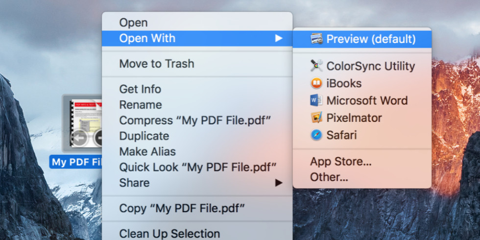Abrir PDF con Vista Previa