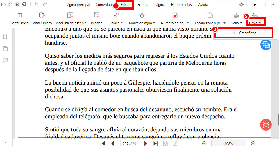 Crear una firma en PDFgear