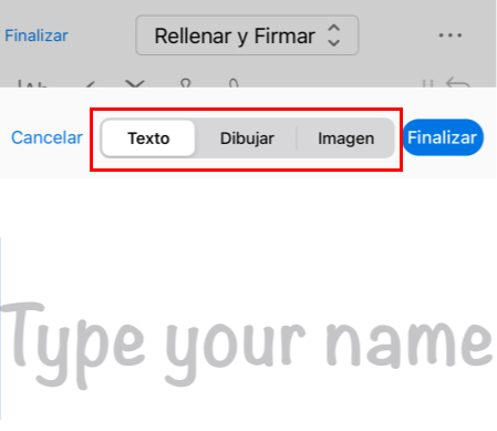 Firmar en iPhone con PDFgear