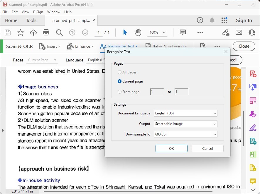 Personalizar las Configuraciones de Reconocimiento de Texto