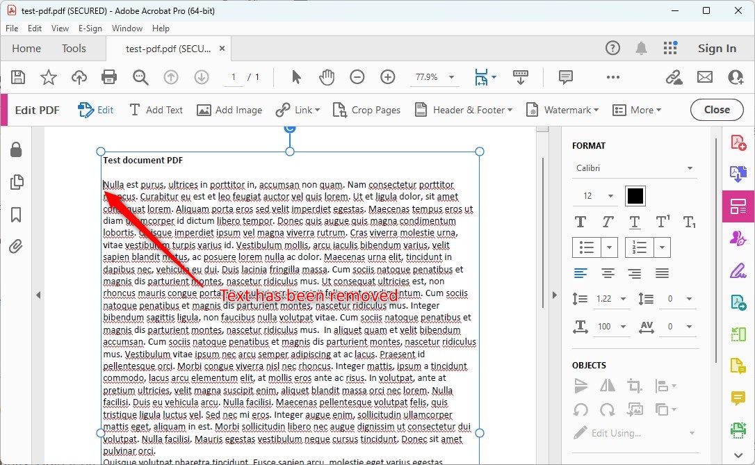 Eliminar Texto en un PDF en Acrobat