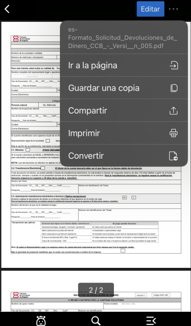 Guardar el PDF editado