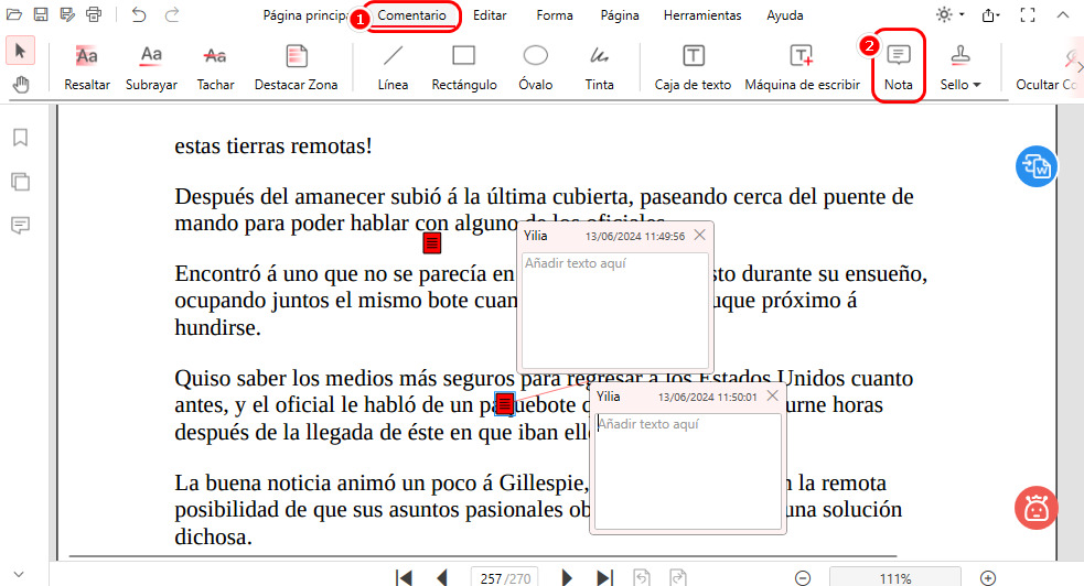 Agregar Comentarios a PDF en PDFgear