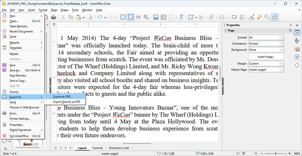Exportar PDF Actualizado