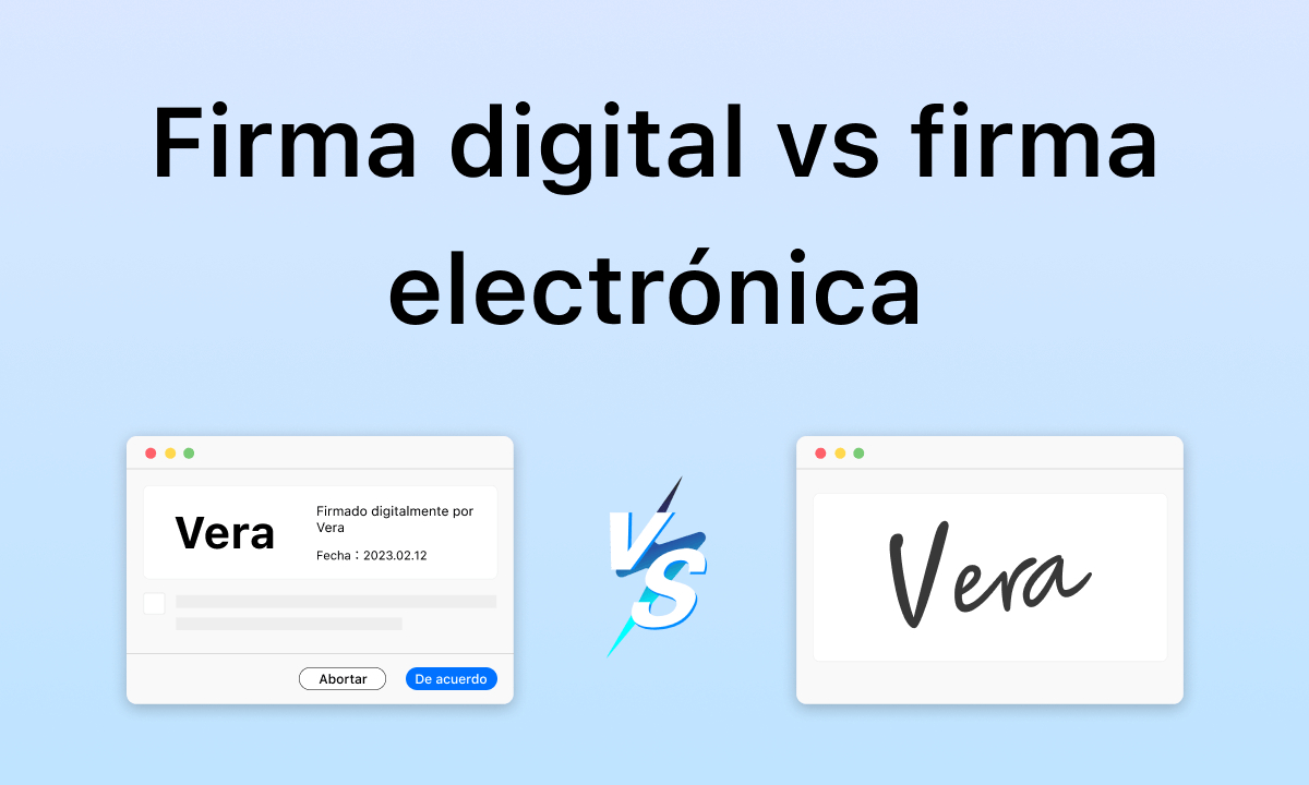 Diferencia entre firma digital y firma electrónica